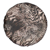 African Safari Zebra Leopard Swirl Pattern Spare Tire Cover