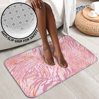 African Zebra Leopard Pattern Bathroom Set Blush Savannah