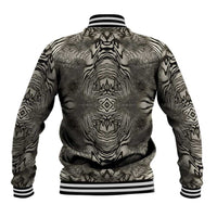 African Zebra Elephant Skin Pattern Baseball Jacket
