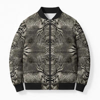 African Zebra Elephant Skin Pattern Bomber Puffer Jacket