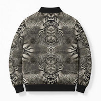 African Zebra Elephant Skin Pattern Bomber Puffer Jacket