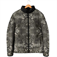 African Zebra Elephant Skin Pattern Padded Jacket
