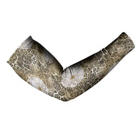 African Leopard Floral Pattern Arm Sleeves Sahara Pearl