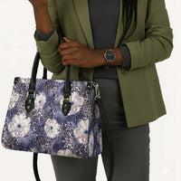 African Leopard Floral Pattern Leather Bag Nile Indigo