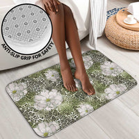 African Leopard Floral Pattern Bathroom Set Safari Moss