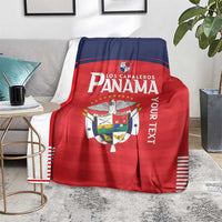 Custom Panama Football Blanket Go Los Canaleros Go