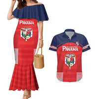 Custom Panama Football Couples Matching Mermaid Dress and Hawaiian Shirt Go Los Canaleros Go