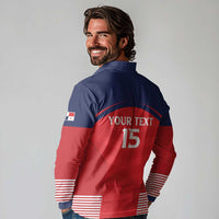 Custom Panama Football Long Sleeve Polo Shirt Go Los Canaleros Go