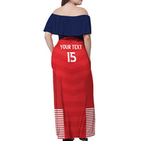 Custom Panama Football Off Shoulder Maxi Dress Go Los Canaleros Go