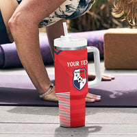 Custom Panama Football Tumbler With Handle Go Los Canaleros Go