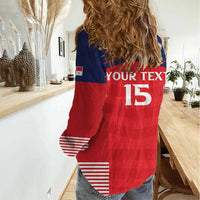 Custom Panama Football Women Casual Shirt Go Los Canaleros Go