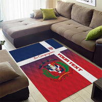 Custom Dominican Republic Football Area Rug Come On Los Quisqueyanos