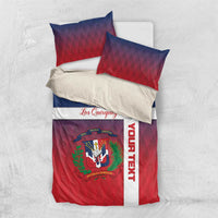 Custom Dominican Republic Football Bedding Set Come On Los Quisqueyanos
