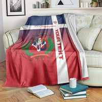 Custom Dominican Republic Football Blanket Come On Los Quisqueyanos