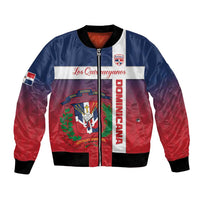 Custom Dominican Republic Football Bomber Jacket Come On Los Quisqueyanos