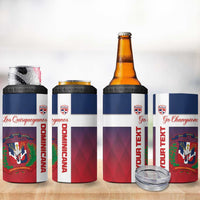 Custom Dominican Republic Football 4 in 1 Can Cooler Tumbler Come On Los Quisqueyanos