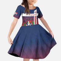 Custom Dominican Republic Football Family Matching Puletasi and Hawaiian Shirt Come On Los Quisqueyanos