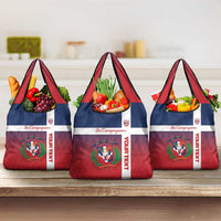 Custom Dominican Republic Football Grocery Bag Come On Los Quisqueyanos