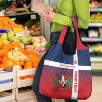 Custom Dominican Republic Football Grocery Bag Come On Los Quisqueyanos