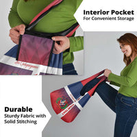 Custom Dominican Republic Football Grocery Bag Come On Los Quisqueyanos