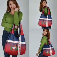 Custom Dominican Republic Football Grocery Bag Come On Los Quisqueyanos