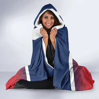 Custom Dominican Republic Football Hooded Blanket Come On Los Quisqueyanos