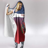 Custom Dominican Republic Football Hooded Blanket Come On Los Quisqueyanos