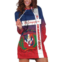 Custom Dominican Republic Football Hoodie Dress Come On Los Quisqueyanos