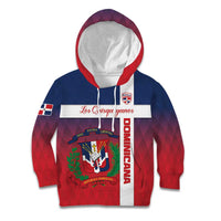 Custom Dominican Republic Football Kid Hoodie Come On Los Quisqueyanos