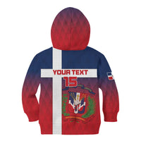 Custom Dominican Republic Football Kid Hoodie Come On Los Quisqueyanos
