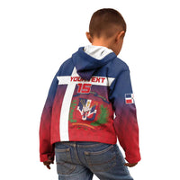 Custom Dominican Republic Football Kid Hoodie Come On Los Quisqueyanos