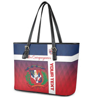 Custom Dominican Republic Football Leather Tote Bag Come On Los Quisqueyanos