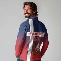 Custom Dominican Republic Football Long Sleeve Polo Shirt Come On Los Quisqueyanos