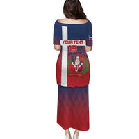 Custom Dominican Republic Football Puletasi Come On Los Quisqueyanos