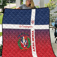 Custom Dominican Republic Football Quilt Come On Los Quisqueyanos