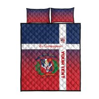 Custom Dominican Republic Football Quilt Bed Set Come On Los Quisqueyanos