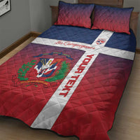 Custom Dominican Republic Football Quilt Bed Set Come On Los Quisqueyanos