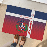 Custom Dominican Republic Football Rubber Doormat Come On Los Quisqueyanos