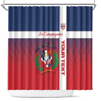 Custom Dominican Republic Football Shower Curtain Come On Los Quisqueyanos