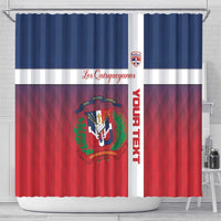 Custom Dominican Republic Football Shower Curtain Come On Los Quisqueyanos