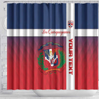 Custom Dominican Republic Football Shower Curtain Come On Los Quisqueyanos