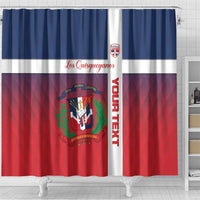 Custom Dominican Republic Football Shower Curtain Come On Los Quisqueyanos