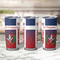 Custom Dominican Republic Football Tumbler Cup Come On Los Quisqueyanos