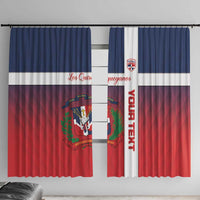 Custom Dominican Republic Football Window Curtain Come On Los Quisqueyanos