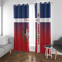 Custom Dominican Republic Football Window Curtain Come On Los Quisqueyanos