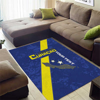 Custom Curacao Football Area Rug Go La Familia Azul