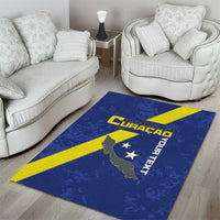 Custom Curacao Football Area Rug Go La Familia Azul