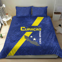 Custom Curacao Football Bedding Set Go La Familia Azul