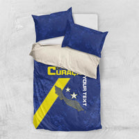 Custom Curacao Football Bedding Set Go La Familia Azul