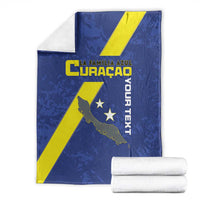 Custom Curacao Football Blanket Go La Familia Azul